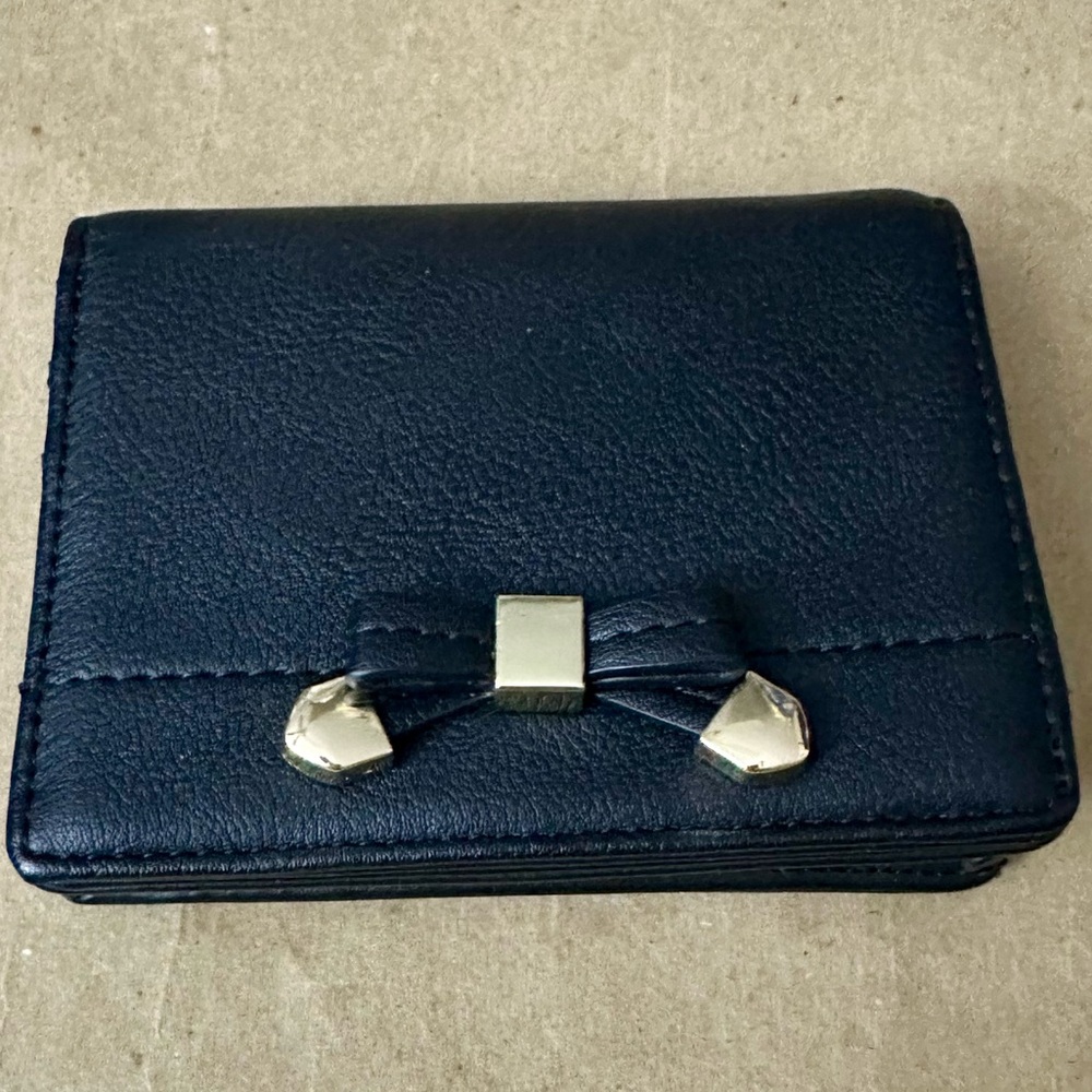 NEW Black Bow Vegan Leather Wallet